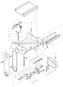 Part Location Diagram of 152139-6 Makita Chip Cover