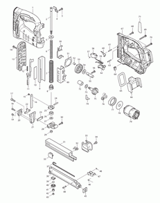 Page 1 Diagram and Parts List for XTS01T  Makita Nailer