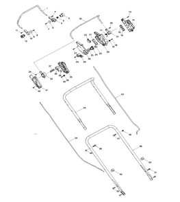 Fig-0 Diagram and Parts List for XML08Z  Makita Lawn Mower