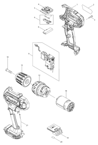 Fig-0 Diagram and Parts List for FD09Z  Makita Hammer Drill