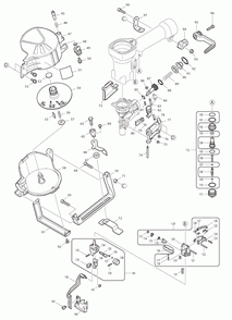 Page 1 Diagram and Parts List for AN450H Type 1 Makita Nailer