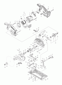 Page 1 Diagram and Parts List for XSH03MB  Makita Saw