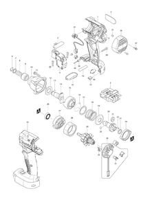 Page 1 Diagram and Parts List for BTD103  Makita Drill