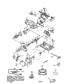 6-Inch Dustless Circular Saw Diagram and Parts List for 5036DWB  Makita Circular Saw