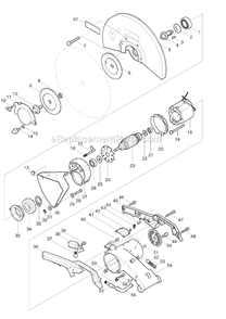 Part Location Diagram of 253022-1 Makita Flat Washer 8