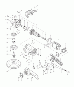 Page 1 Diagram and Parts List for 9237CX3  Makita Sander