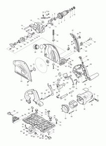 Page 1 Diagram and Parts List for SP6000J1  Makita Saw