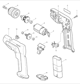 Page 1 Diagram and Parts List for 6176D  Makita Drill