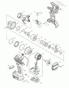 Part Location Diagram of 268311-1 Makita Pin 5, Xwt02