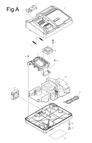 Part Location Diagram of 620B41-8 Makita Charging Circuit, Dc40Ra