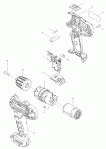 Page 1 Diagram and Parts List for PH04  Makita Drill