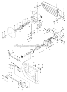Part Location Diagram of 224333-1 Makita Flange 53