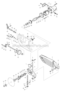 Page A Diagram and Parts List for 2703  Makita Table Saw