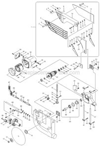 Part Location Diagram of 211278-2 Makita Ball Bearing 6203ddw