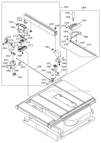 Page D Diagram and Parts List for 2705X1  Makita Table Saw
