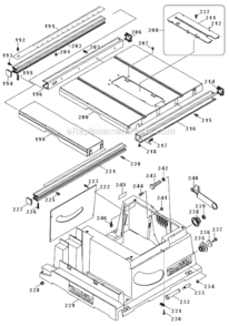 Page E Diagram and Parts List for 2705X1  Makita Table Saw