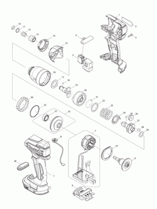 Page 1 Diagram and Parts List for LXDT06Z Type 1 Makita Drill