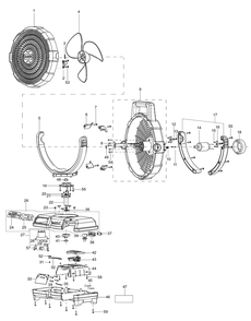 Fig-0 Diagram and Parts List for DCF203Z  Makita Fan