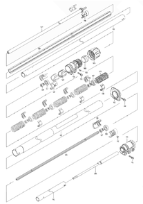 Diagram 3 Diagram and Parts List for XAU02  Makita Pole Saw