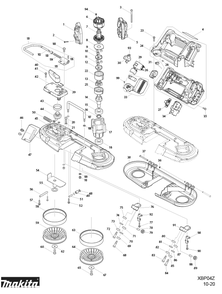 Diagram Diagram and Parts List for XBP04Z  Makita Band Saw