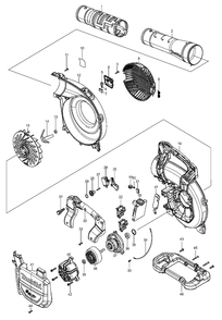Part Location Diagram of 459789-1 Makita Motor Housing