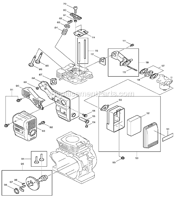 Page D Diagram and Parts List for EW310TR  Makita Water Pump
