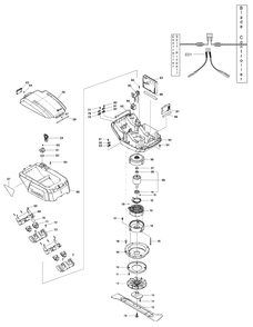 Fig-1 Diagram and Parts List for XML08PT1  Makita Lawn Mower