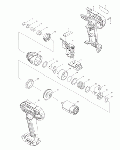 Page 1 Diagram and Parts List for DT03Z  Makita Drill