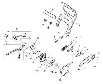 Diagram 6 Diagram and Parts List for EA3200SRBB  Makita Chainsaw