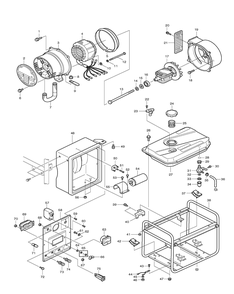 Page 4 Diagram and Parts List for G2410R  Makita Generator