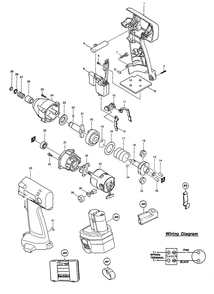 Page 1 Diagram and Parts List for 6914DWBE  Makita Drill