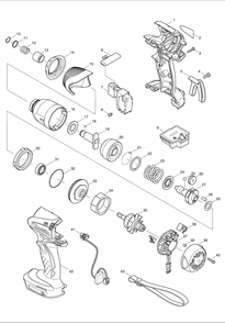 Part Location Diagram of 421913-6 Makita Bumper, Btp140