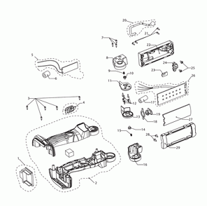 Page 1 Diagram and Parts List for LXLM03  Makita Worklight & Flashlight