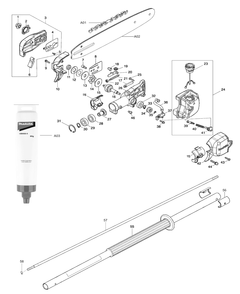 Fig-0 Diagram and Parts List for EY402MP  Makita Trimmer