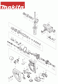 Page 1 Diagram and Parts List for BHR202F Type 3 Makita Hammer