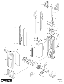 Part Location Diagram of 424837-5 Makita SUPPORT A, XCV05