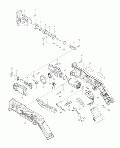 Page 1 Diagram and Parts List for RJ01ZW  Makita Saw