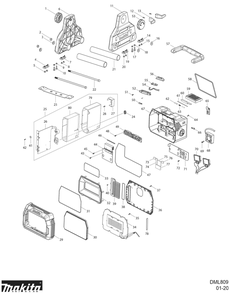 Diagram Diagram and Parts List for DML809  Makita Worklight & Flashlight