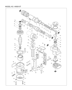 Page 1 Diagram and Parts List for HM0810T  Makita Demolition Hammer
