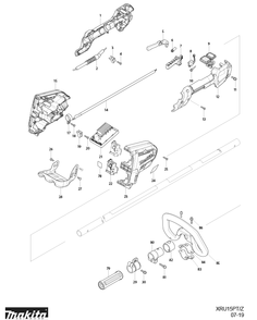 Part Location Diagram of 620562-8 Makita CONTROLLER B, XRU09
