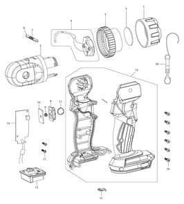 Part Location Diagram of GM00001710 Makita SWITCH SPRING, ML105