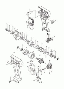 Page 1 Diagram and Parts List for BTD062Z  Makita Drill