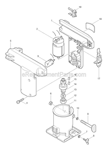 Part Location Diagram of 410657-3 Makita Switch Lever