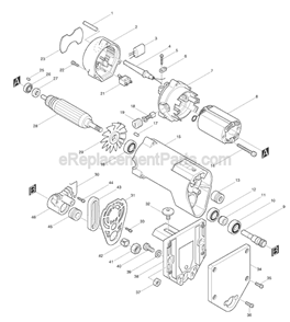 Part Location Diagram of 241100-9 Makita Fan 52