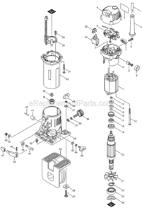 Page A Diagram and Parts List for 3708FC  Makita Laminate Trimmer