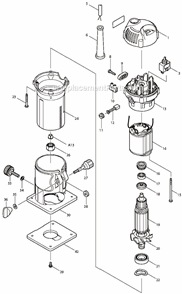 Part Location Diagram of 265763-7 Makita Screw M6x25