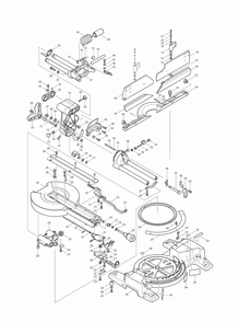 Page 1 Diagram and Parts List for LS1216 Type 2 Makita Saw