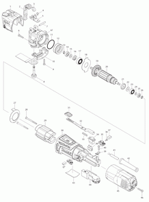 Page 1 Diagram and Parts List for TM3010C  Makita Chop Saw