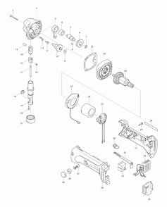 Page 1 Diagram and Parts List for XNJ01Z  Makita Nibbler & Shears