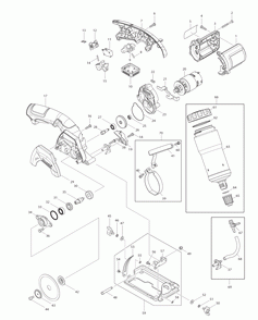 Page 1 Diagram and Parts List for CC01W  Makita Saw